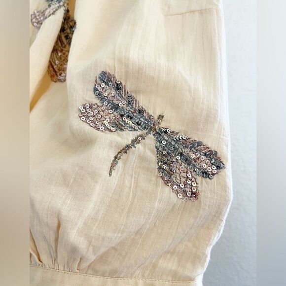 Free People “The garden embroidered crop top” Large. NWT - Picture 5 of 10